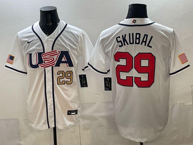 Men 2026 World Cub USA #29 Raleigh White Game Nike MLB Jersey style 0012->more jerseys->MLB Jersey